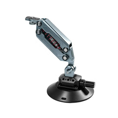 AeroFocus 6-inch car shock absorber mount for Insta360 Luna Ultra with hydraulic damping and vacuum suction cup