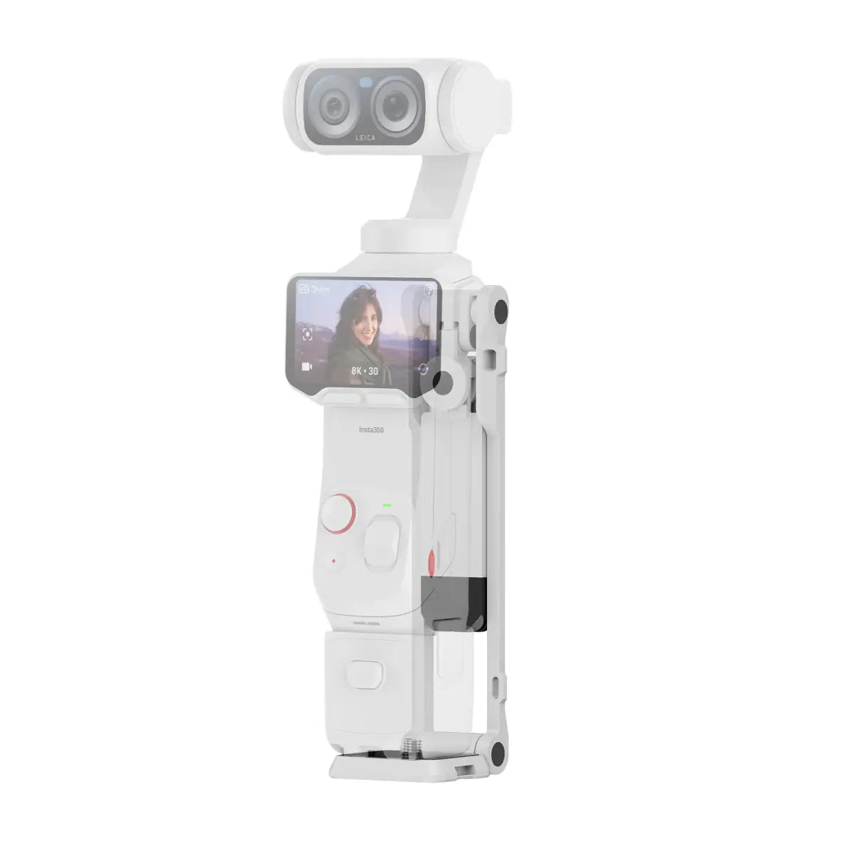 AeroFocus white magnetic foldable tripod for Insta360 Luna Ultra and DJI Pocket series