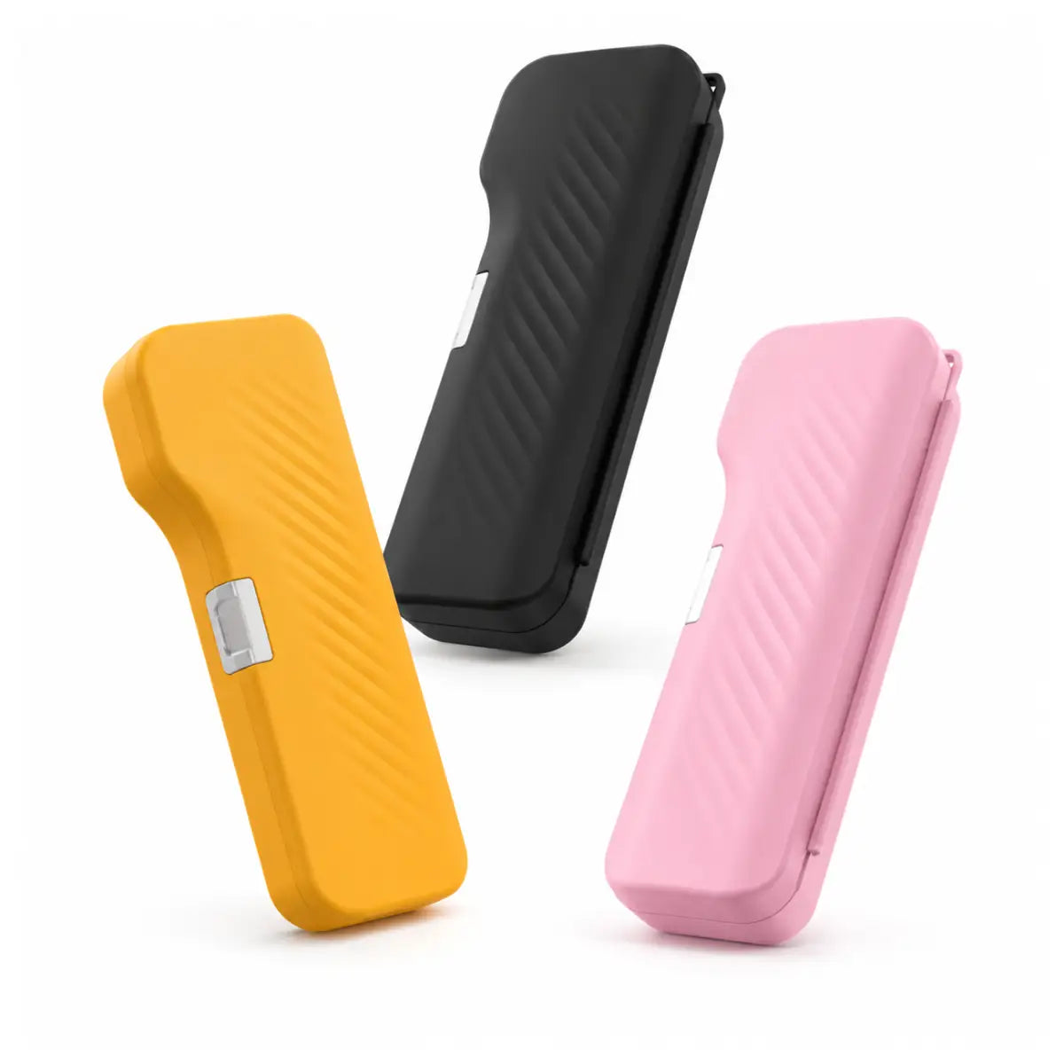 AeroFocus Insta360 Luna Ultra protective cases in Obsidian Black, Cherry Pink and Wheat Yellow