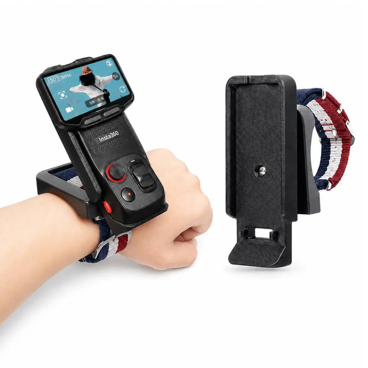 AeroFocus remote control wrist mount for Insta360 Luna Ultra detachable screen