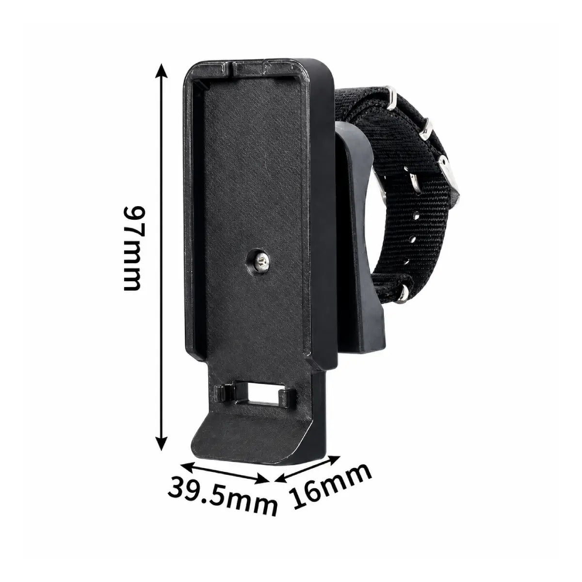 AeroFocus Insta360 Luna Ultra remote wrist mount dimensions and adjustable strap size
