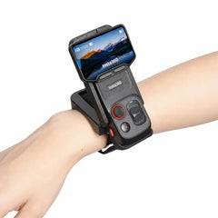 AeroFocus Insta360 Luna Ultra remote screen wrist mount worn on the wrist