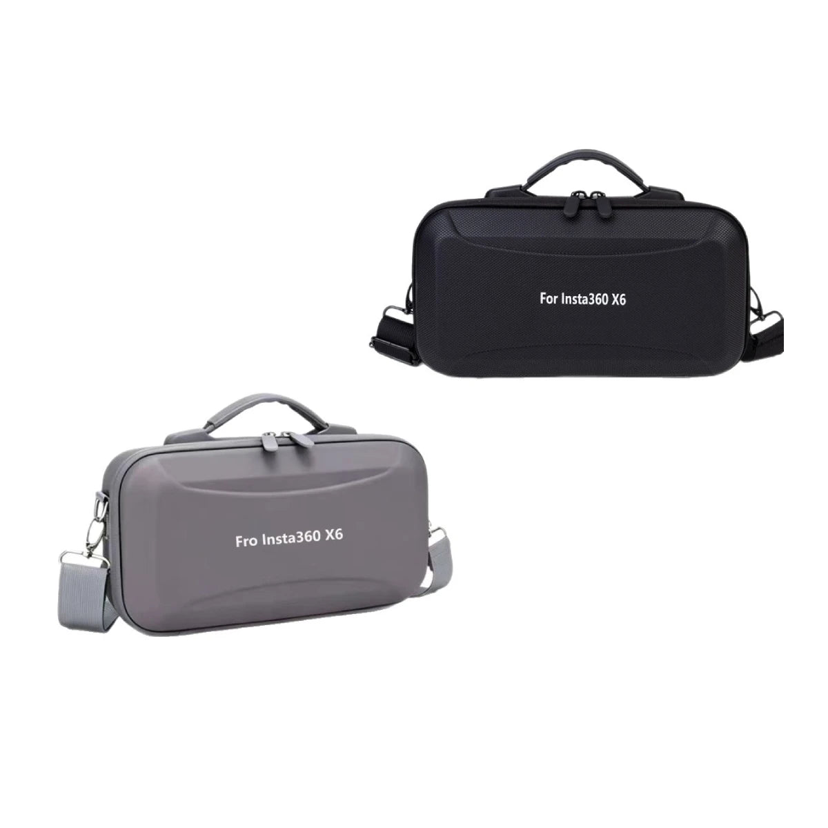 AeroFocus Insta360 X6 carrying case in black and gray color options