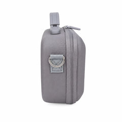 AeroFocus Insta360 X6 carrying case side profile with shoulder strap attachment