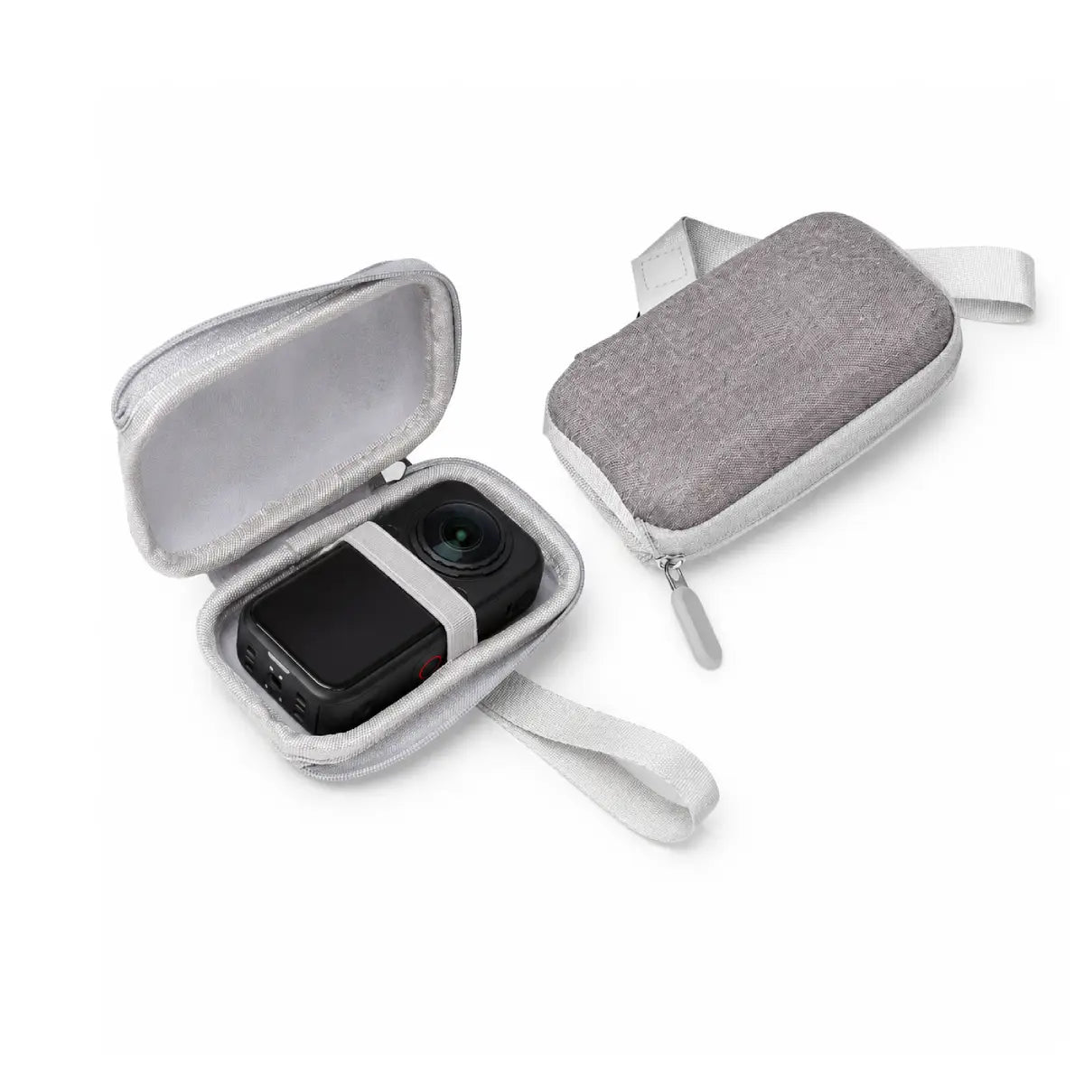 Gray AeroFocus mini EVA carrying case for Insta360 X6 camera body