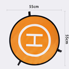 Dimensional diagram showing 40cm and 55cm diameter options for Aerofocus landing pad