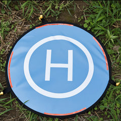 Reflective luminous strip on Aerofocus landing pad for safe night drone landing