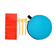 Complete package of Aerofocus landing pad including stakes, strip, and storage bag