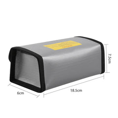 AeroFocus LiPo battery safe bag size 185 x 75 x 60 mm