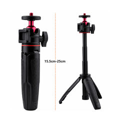AeroFocus mini tripod measuring 15.5 cm folded and approximately 27 cm fully extended