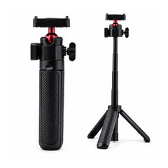 AeroFocus DJI Osmo 360 II magnetic tripod shown opened and folded