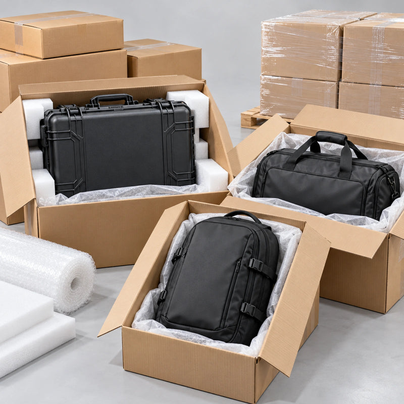 AeroFocus protective cases and packaging boxes prepared for B2B packaging and global delivery.