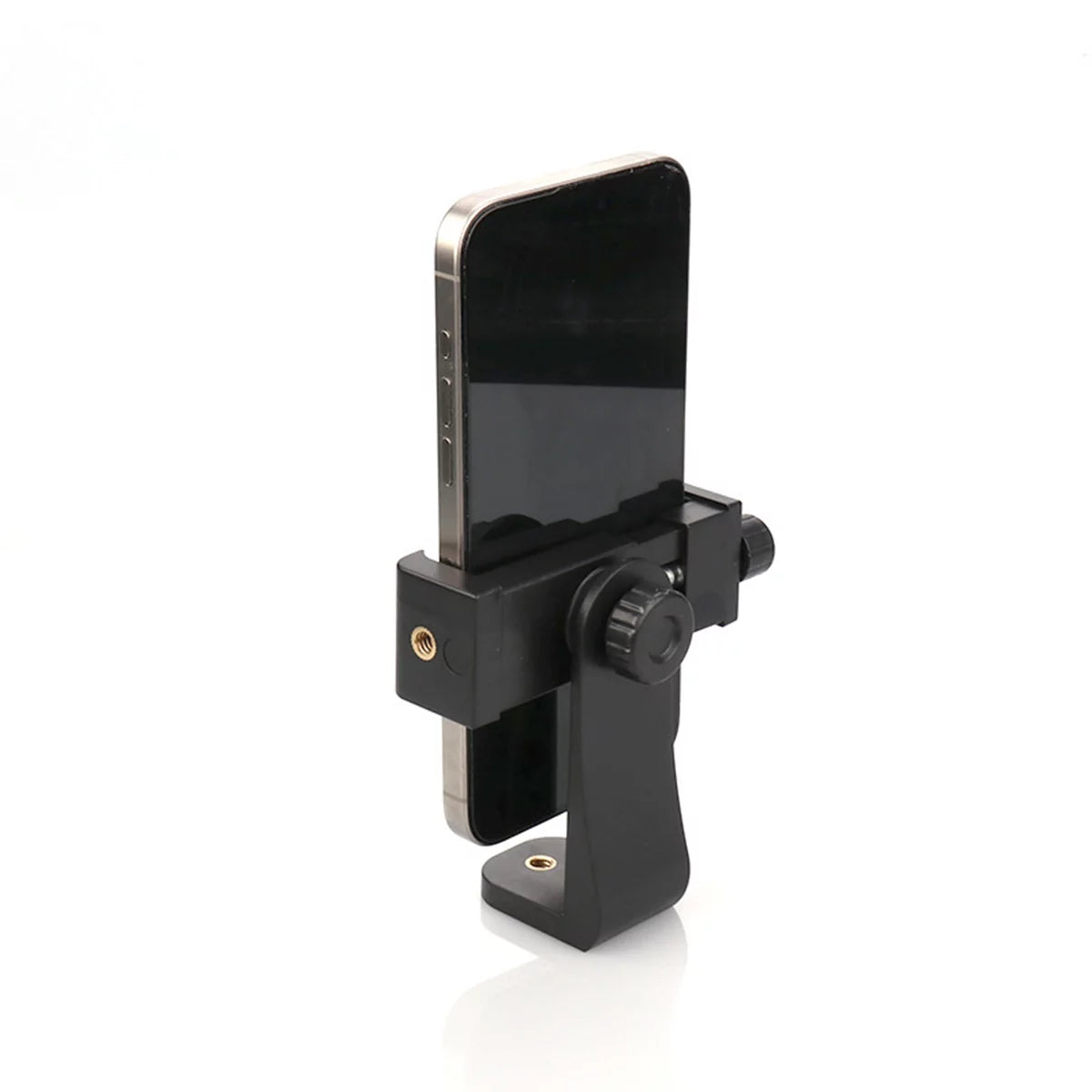 phone clamp in vertical portrait shooting mode for smartphone photography