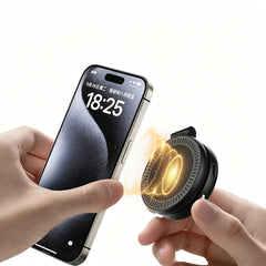 Magnetic LED fill light attached to smartphone for mobile video shooting
