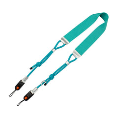 Blue quick release camera neck strap with adjustable rope design