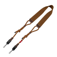 Brown quick release camera neck strap for DSLR mirrorless cameras
