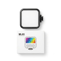 Retail packaging of RGB mini pocket LED photography light