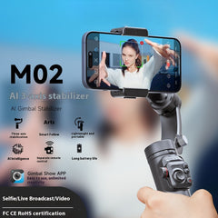 AI 3-axis smart gimbal stabilizer for smartphones by AeroFocus