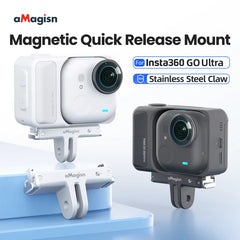 aMagisn professional magnetic quick release mount for Insta360 GO Ultra.