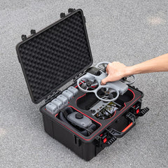 Internal storage layout for Avata 360, Goggles N3, and Motion 3 controller.