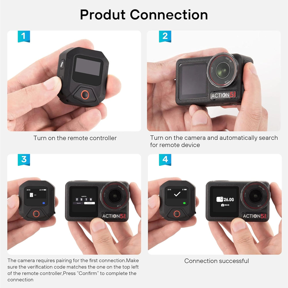 Stable 25m Bluetooth 5.0 connection for single or multi-camera synchronization.