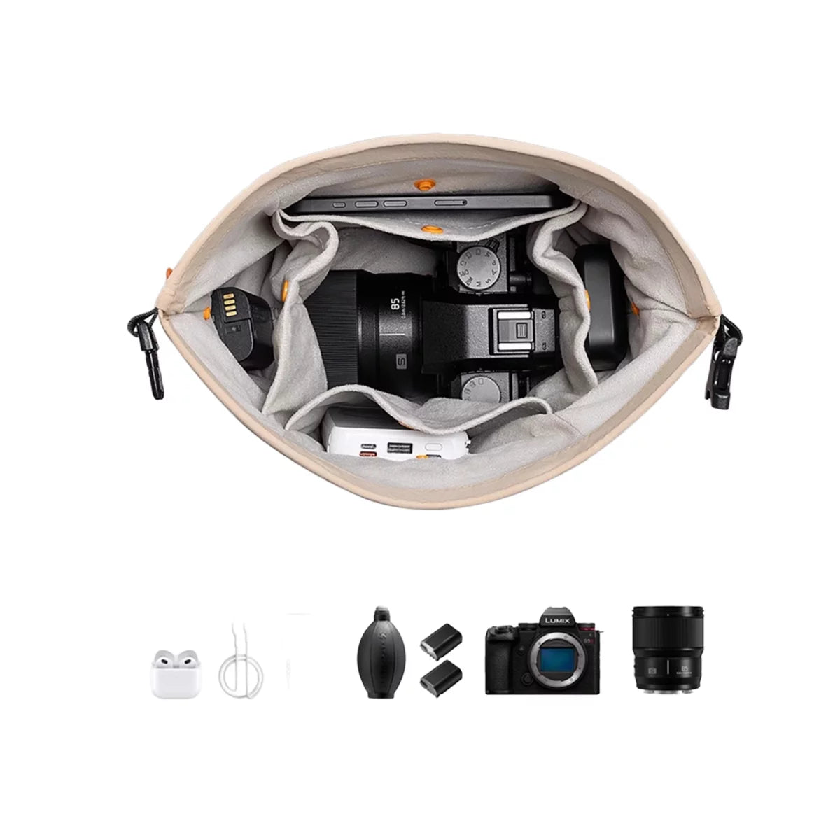 AeroFocus 2026 New Cloud Roll mirrorless camera bag for Canon R8 and R5.