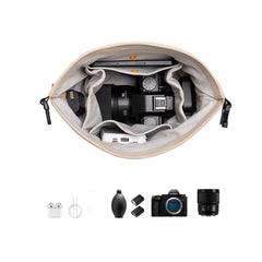 AeroFocus 2026 New Cloud Roll mirrorless camera bag for Canon R8 and R5.
