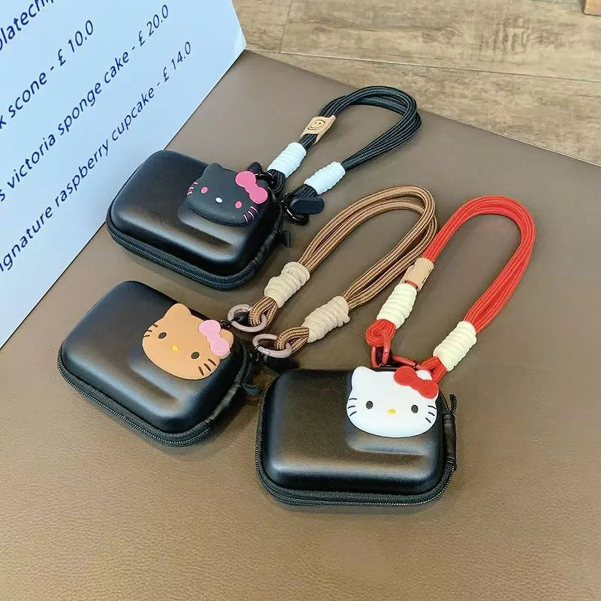 Cute animal patterned mini camera pouch for vlogging and outdoor travel.