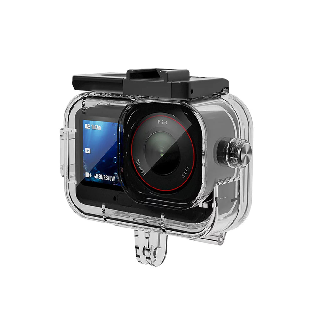 DJI Osmo Action 6 camera installed in AeroFocus professional diving housing.