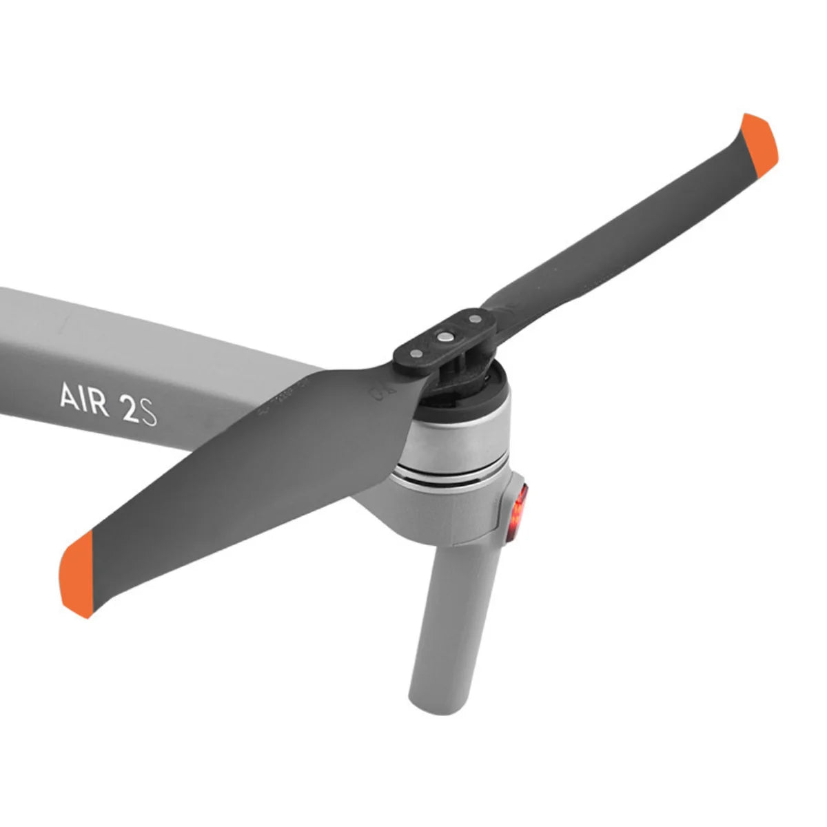 Single DJI AIR 2S propeller installed on drone showing 7238F blade fit
