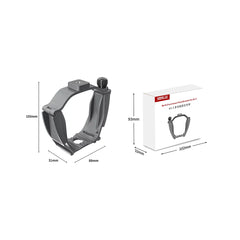 Dimensions and color box packaging for DJI Air 3/3S action camera adapter.