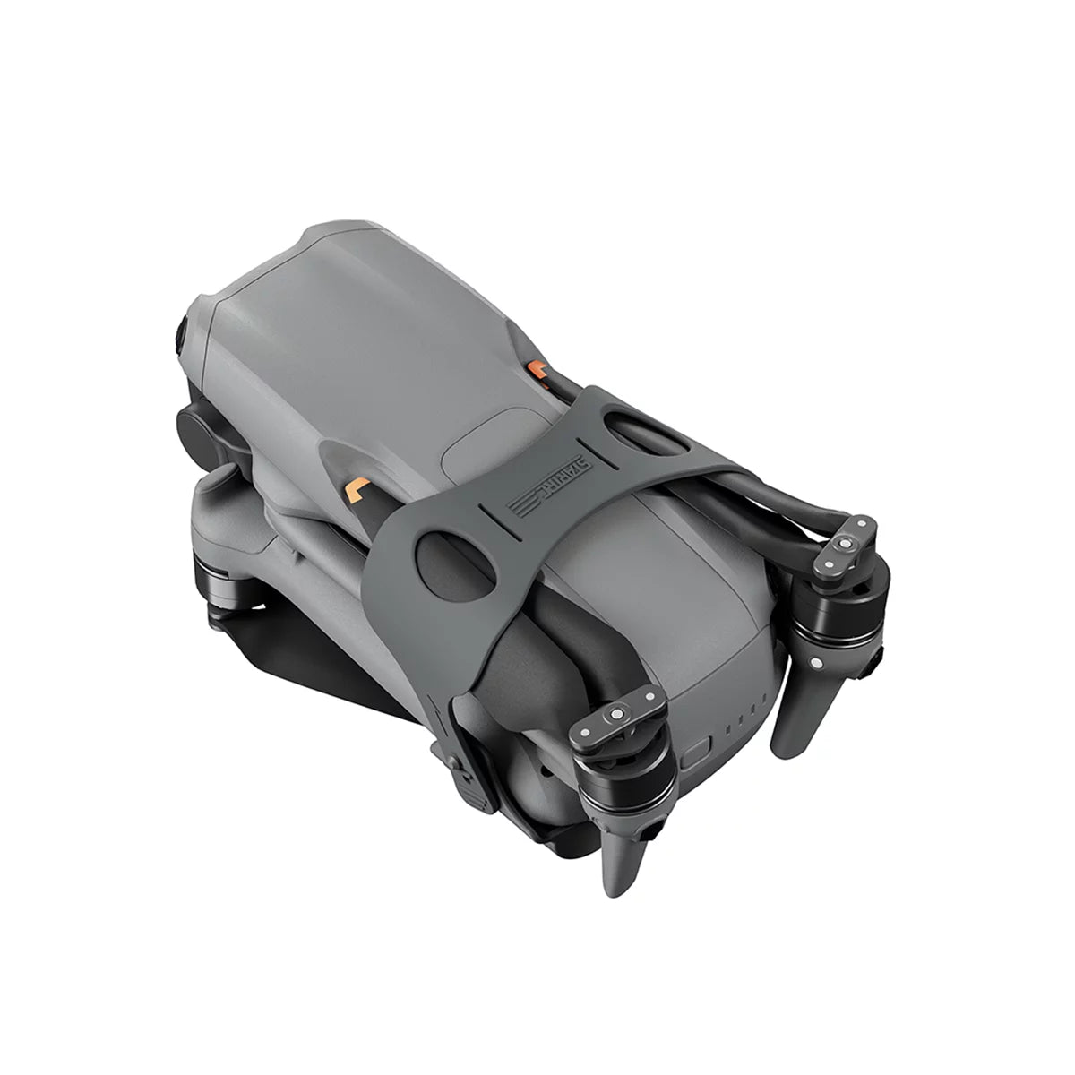 DJI Air 3S drone with the custom-fit propeller holder securely attached.