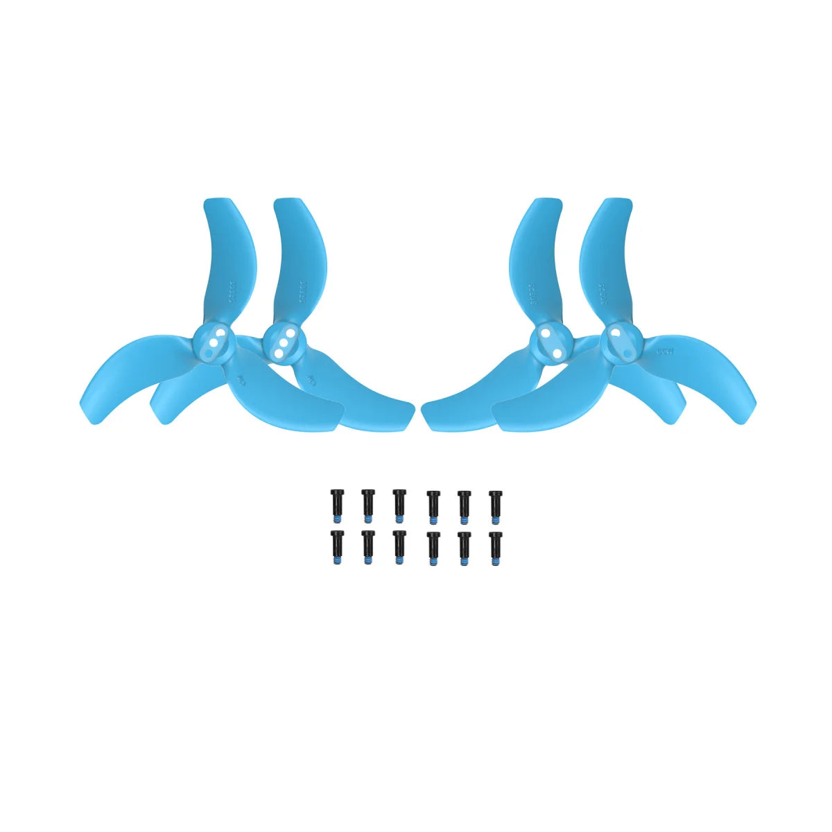 DJI AVATA 2 blue propellers set installed on drone