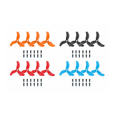 DJI AVATA 2 propellers in black, orange, blue, and red color options