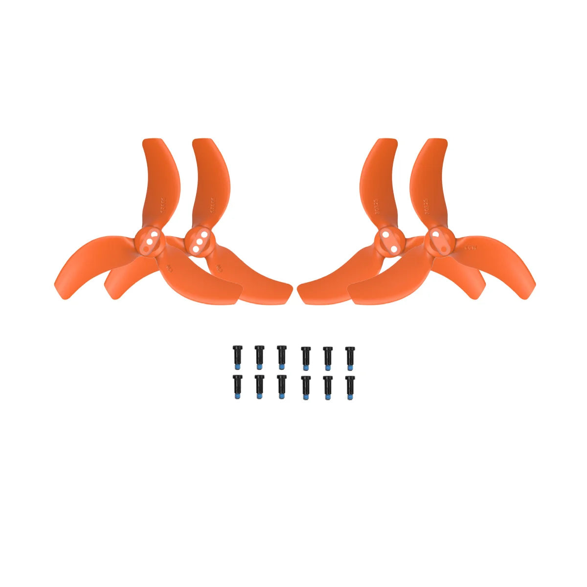 DJI AVATA 2 orange propellers set installed on drone