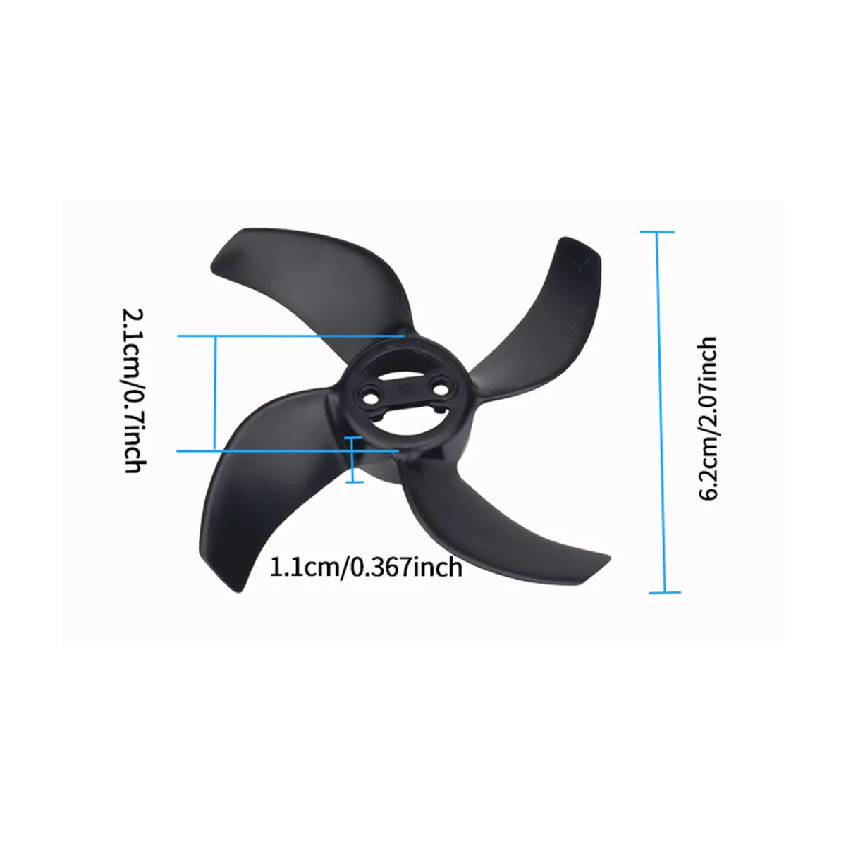 DJI AVATA 360 propellers dimensions showing 62x62x11mm