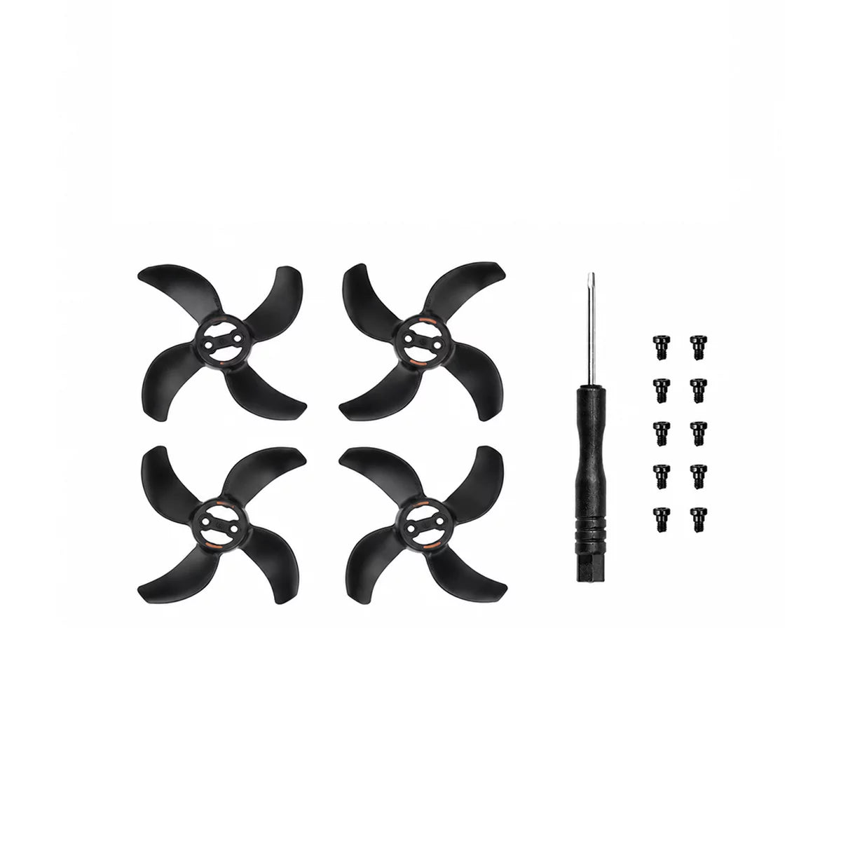 DJI AVATA 360 propeller package contents including screws and screwdriver