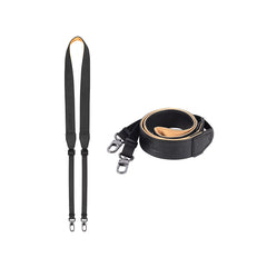 Comparison showing the foldable screw hook strap in storage and use.