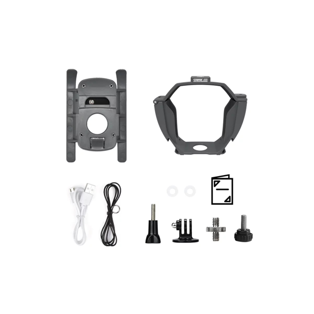Package contents including Mavic 3 dropper, GoPro adapter, and fishing line.