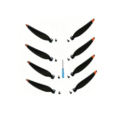 DJI Mini 2 propeller package contents including 8 blades, 12 screws, and 1 screwdriver