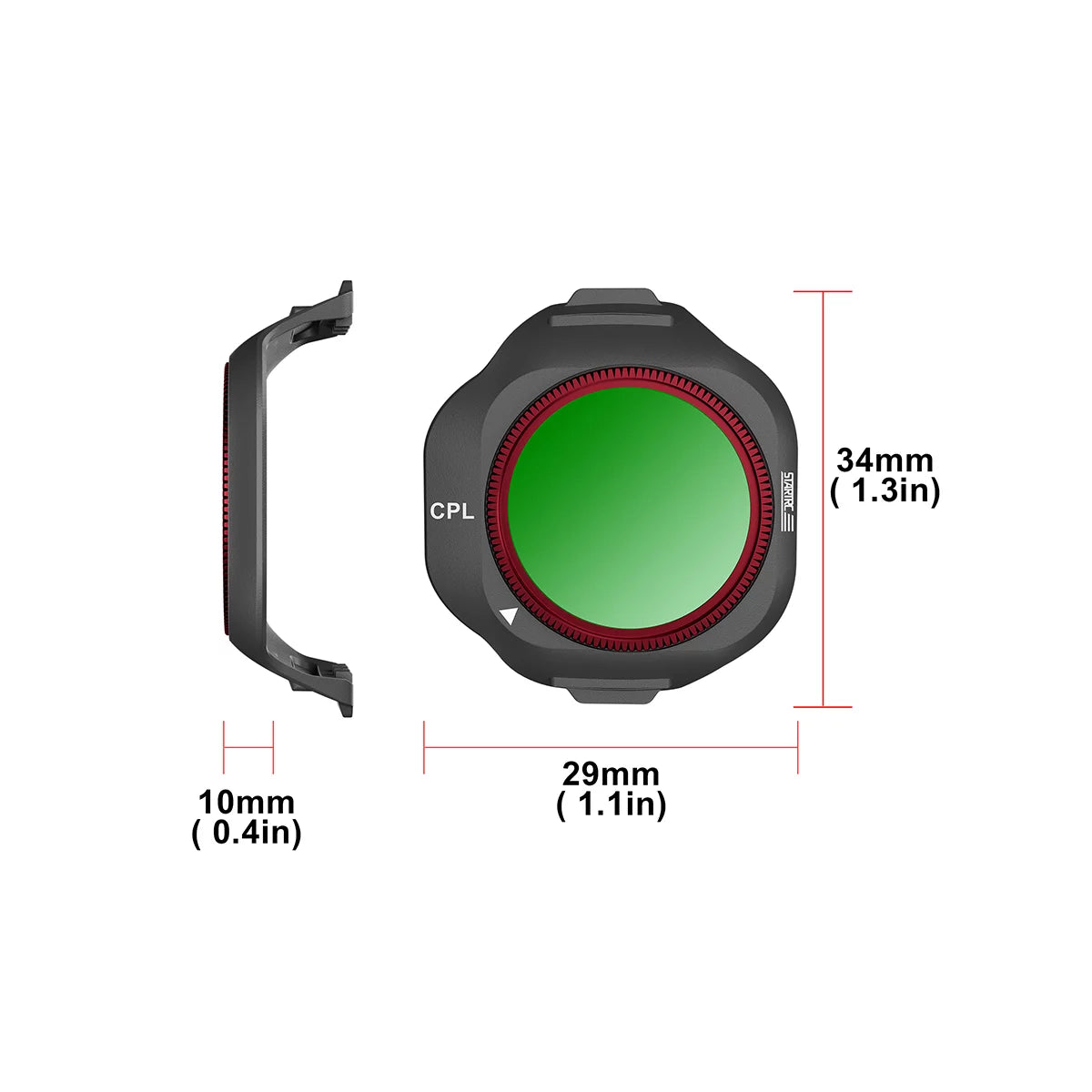 Precise dimensions and 1:1 mold fit of STARTRC Mini 5 Pro filters.