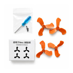 DJI NEO 2 propeller package contents including propellers screws and screwdriver