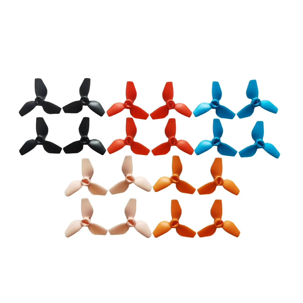 DJI NEO propellers in black red orange blue and beige color options