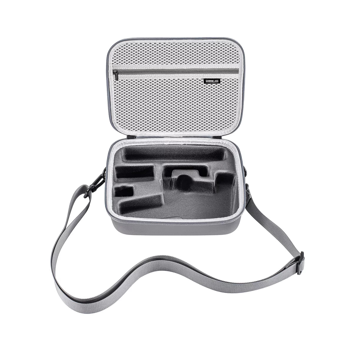 Empty DJI Osmo Mobile 8 vlogging bag showing internal molding.