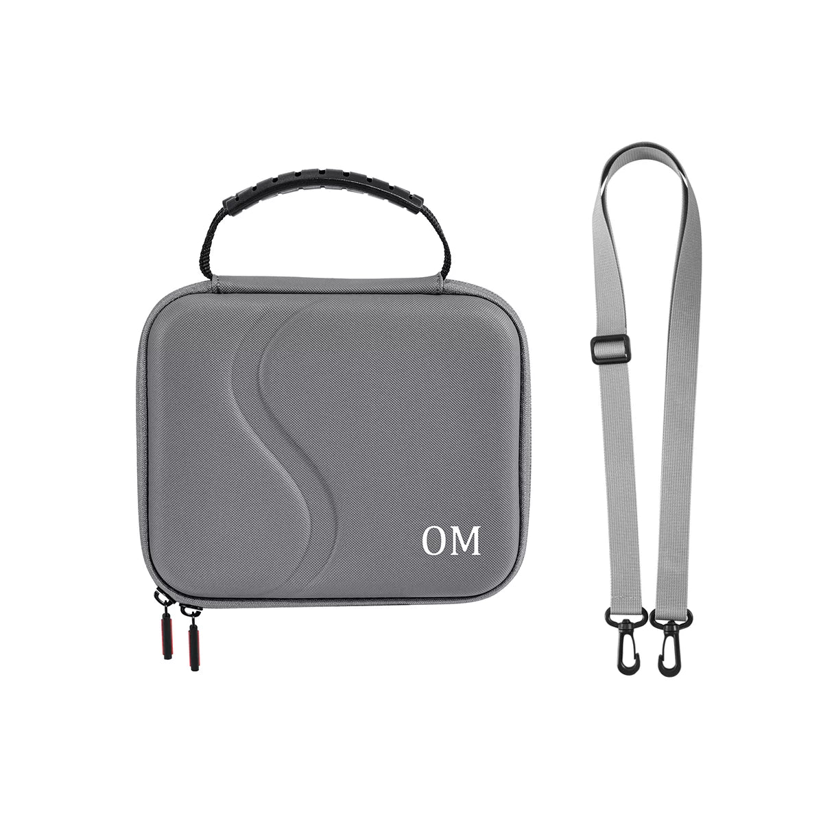 Package contents including DJI OM 8 combo bag and shoulder strap.