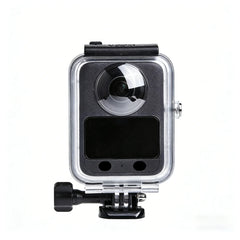 DJI Osmo 360 camera securely fitted inside the diving housing.