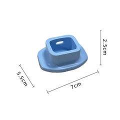 Product dimensions (7x5.5x2.5cm) of the silicone mount for Osmo Pocket 3.