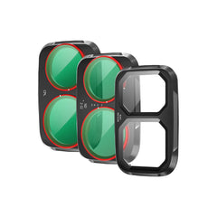 DJI OSMO Pocket 4P filter set with three filters arranged as a complete set on white background