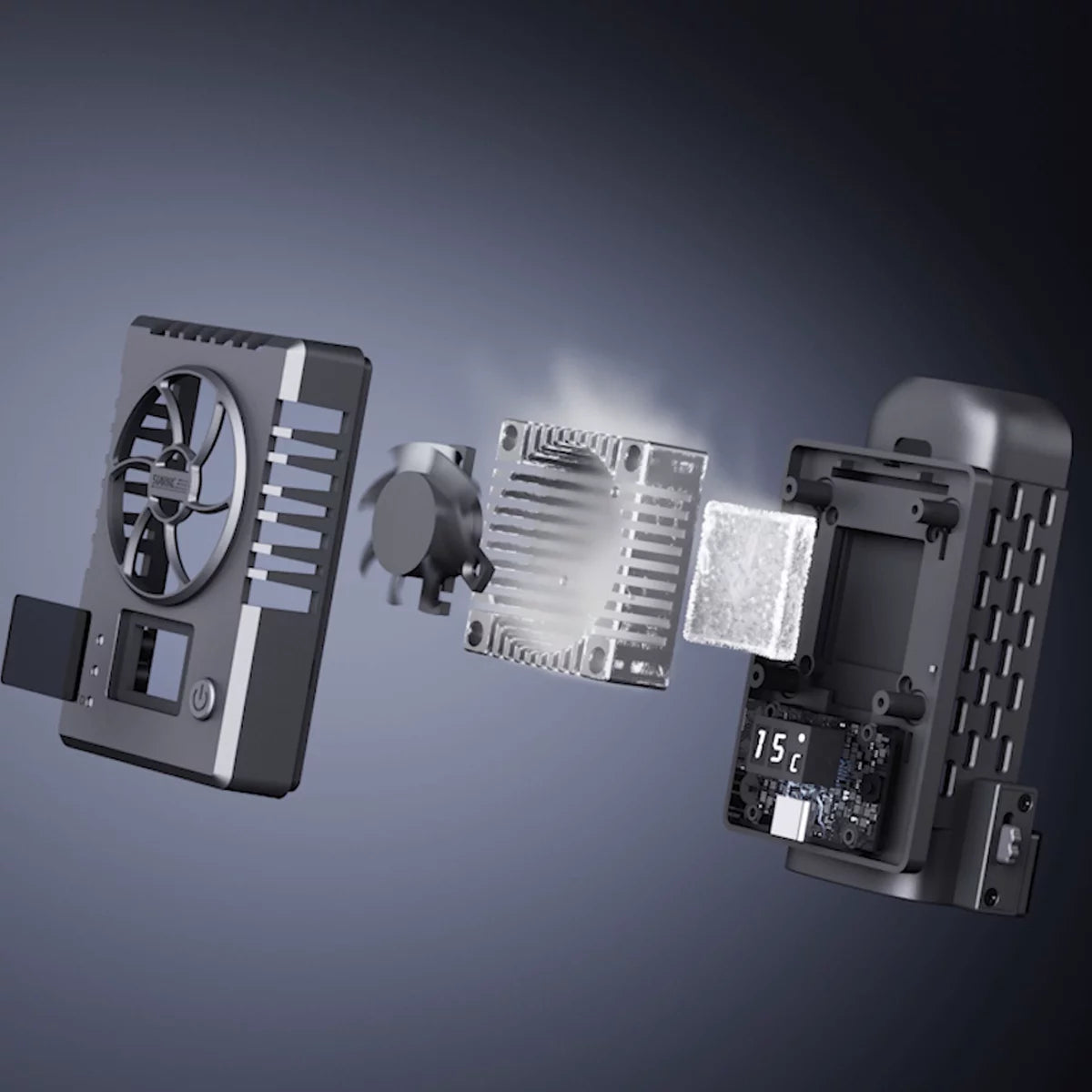 Exploded internal structure diagram of the semiconductor cooling plate.