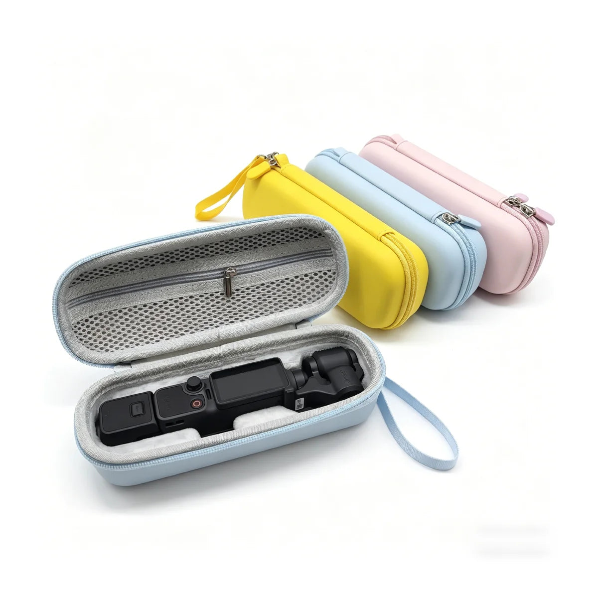 DJI Pocket 4 stand-alone fashion case main view in 3 colors.